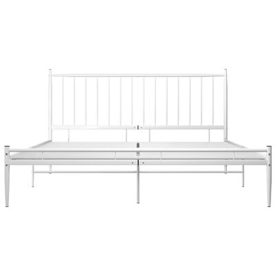 vidaXL Cadre de lit sans matelas blanc métal 180x200 cm