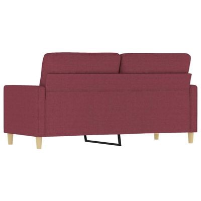 vidaXL Canapé à 2 places Rouge bordeaux 140 cm Tissu