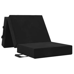 vidaXL Canap&eacute;-lit pliable 75 x 67 x 45 cm Noir
