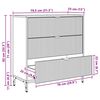 vidaXL Buffet Gris b&eacute;ton 79,5 x 33 x 82 cm Bois d'ing&eacute;nierie
