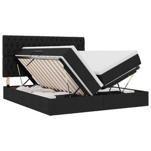 vidaXL Lit de Rangement Noir 180 x 200 cm Cuir synth&eacute;tique