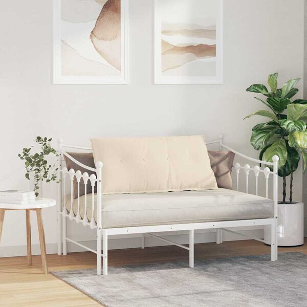 vidaXL Coussin de Dos Beige 100 x 50 cm Tissu en microfibre