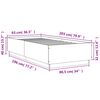 vidaXL Cadre de lit sans matelas ch&ecirc;ne fum&eacute; 90x200 cm