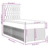 vidaXL Sommier &agrave; lattes de lit avec matelas bleu 90x190 cm velours