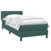 vidaXL Sommier &agrave; lattes de lit et matelas vert fonc&eacute; 80x220 cm velours