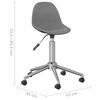 vidaXL Chaises pivotantes &agrave; manger lot de 6 Gris clair Tissu