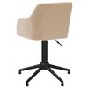 vidaXL Chaise pivotante &agrave; manger Cr&egrave;me Tissu