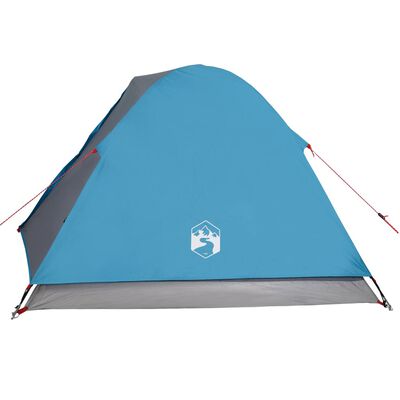 vidaXL Tente de camping 3 personnes bleu imperméable