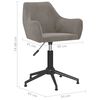 vidaXL Chaise pivotante de bureau Gris clair Velours