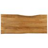 vidaXL Dessus de table 140x60x2,5 cm bord vivant bois massif manguier