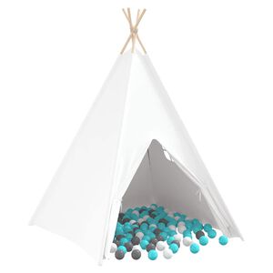 vidaXL Tente tipi Blanc 120 x 120 x 150 cm Tissu, Plastique