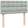 vidaXL Sommier &agrave; lattes de lit et matelas gris clair 90x210 cm velours