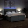 vidaXL Sommier &agrave; lattes de lit avec matelas Gris fonc&eacute; 200x200cm Tissu