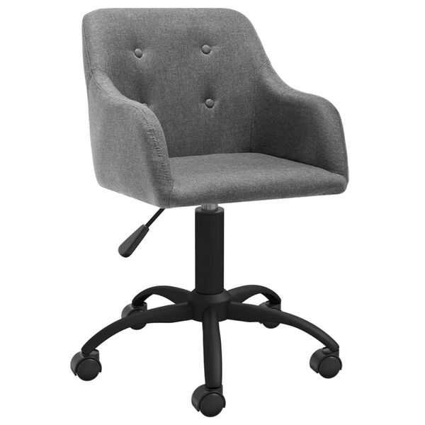 vidaXL Chaise pivotante &agrave; manger Gris clair Tissu