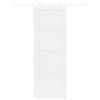vidaXL Porte coulissante Blanc 83 x 232 cm Pin massif