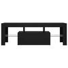 vidaXL Meuble TV avec lumières LED noir 120x35x40 cm