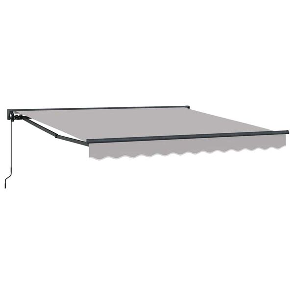 vidaXL Auvent R&eacute;tractable Gris clair 350 x 250 cm Polyester et m&eacute;tal