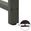 vidaXL Pieds de table &agrave; manger Anthracite 2 pi&egrave;ces 60 x (72-73) cm Acier