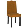 vidaXL Chaises &agrave; manger lot de 4 marron velours