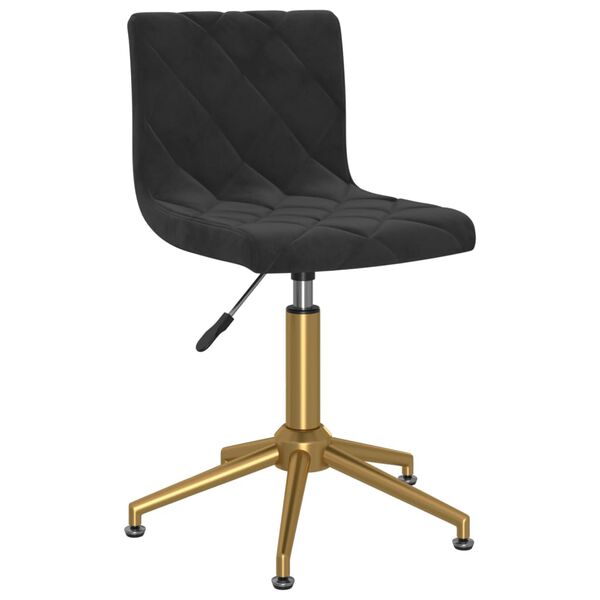 vidaXL Chaises pivotantes &agrave; manger lot de 4 noir velours