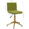 vidaXL Chaises pivotantes &agrave; manger lot de 2 vert clair velours
