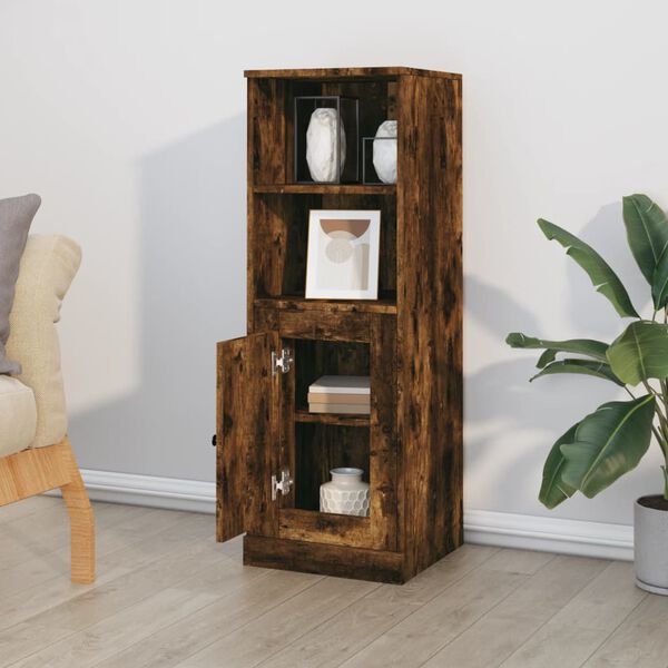 vidaXL Buffet haut ch&ecirc;ne fum&eacute; 36x35,5x103,5 cm bois d'ing&eacute;nierie