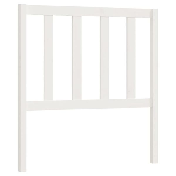 vidaXL T&ecirc;te de lit Blanc 81x4x100 cm Bois massif de pin