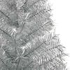 vidaXL Sapin de No&euml;l artificiel pr&eacute;-&eacute;clair&eacute; Argent 180 cm PET