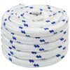 vidaXL Corde utilitaire polyvalente 40 mm 25 m Blanc et bleu PP