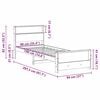 vidaXL Cadre de lit Marron 90 x 190 cm Bois d'ing&eacute;nierie
