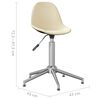 vidaXL Chaises pivotantes &agrave; manger lot de 2 cr&egrave;me tissu