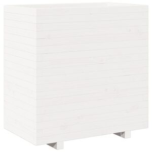vidaXL Jardini&egrave;re blanc 70x40x72,5 cm bois de pin massif