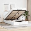 VidaXL Cadre de lit ottoman avec matelas blanc 140x200 cm similicuir