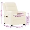 vidaXL Fauteuil de massage Cr&egrave;me Similicuir