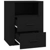 vidaXL Table de chevet Noir 50x36x60 cm Bois d&rsquo;ing&eacute;nierie
