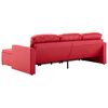 vidaXL Canap&eacute;-lit modulaire 3 places Rouge Similicuir