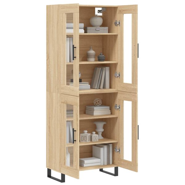 vidaXL Buffet haut Ch&ecirc;ne sonoma 69,5x34x180 cm Bois d'ing&eacute;nierie