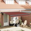 vidaXL Auvent R&eacute;tractable Rouge et Noir 350 x 250 cm tissu