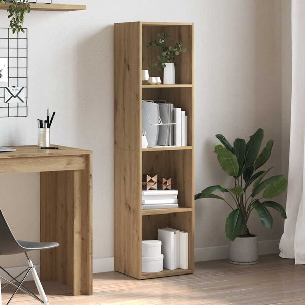vidaXL Biblioth&egrave;que ch&ecirc;ne artisanal 36x30x143 cm bois d'ing&eacute;nierie