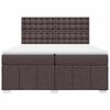 vidaXL Sommier &agrave; lattes de lit avec matelas Marron fonc&eacute; 200x200 cm