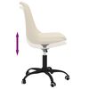 vidaXL Chaises pivotantes &agrave; manger lot de 2 Cr&egrave;me Tissu