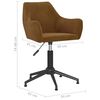 vidaXL Chaises pivotantes &agrave; manger lot de 2 marron velours