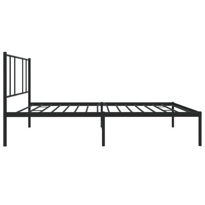 vidaXL Cadre de lit métal sans matelas avec tête de lit noir 107x203cm