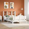 vidaXL Lit biblioth&egrave;que sans matelas blanc 120x200 cm bois pin massif
