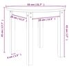 vidaXL Table basse Noir &Oslash; 55x45 cm Bois massif de pin