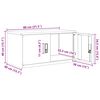vidaXL Armoire de rangement Noir 80 x 40 x 40 cm Acier