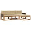 vidaXL Ensemble de canap&eacute;s d'ext&eacute;rieur 4 pc Naturel et Beige