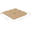 vidaXL Ensemble de bistro 3pcs avec coussins beige Bois de teck massif