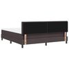vidaXL Lit &agrave; ressorts avec matelas Marron fonc&eacute; 180 x 200 cm tissu