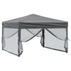 vidaXL Tente de réception pliable avec parois Anthracite 3x3 m
